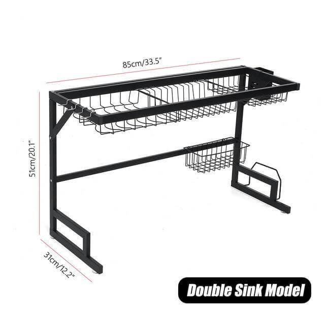 Stainless Steel Over-Sink Dish Rack Organizer Stainless Steel Over-Sink Dish Rack Organizer